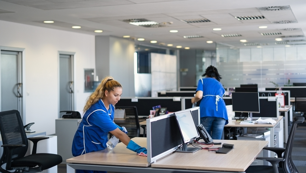 Cleaners,clean,empty,office,space,photo
